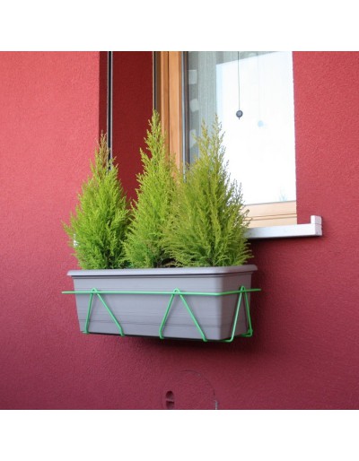 Doniczka na okna 40cm Zielona, maksymalna możliwość dopasowania do parapetów 40cm Zielona