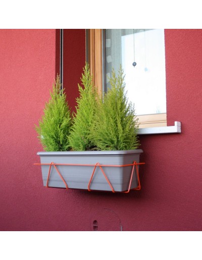 Windowsill pot holder with adjustable hook system 50 cm orange