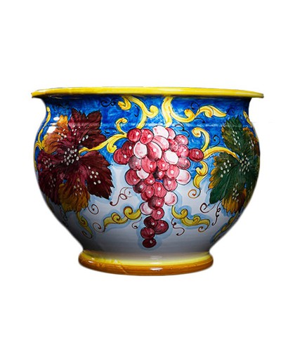 Vaso decorato uva