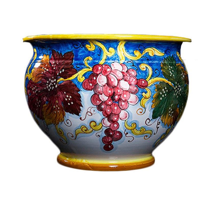 Vaso decorato uva