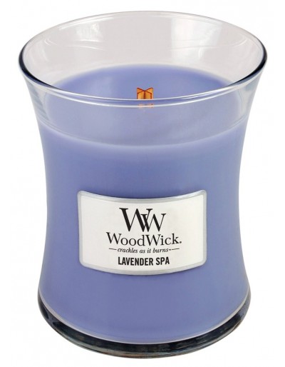 Woodwick candela media alla lavanda