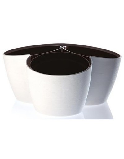 Asso vaso 3 posti 12 cm bianco