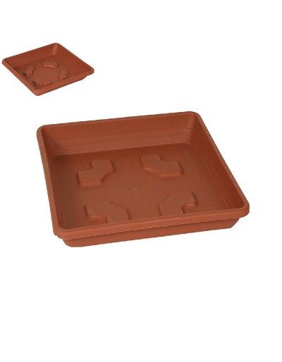 Quadratische Untertasse 20cm TERRACOTTA