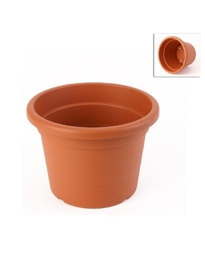 Vaso de cilindro de diâmetro TERRACOTTA de 27 cm