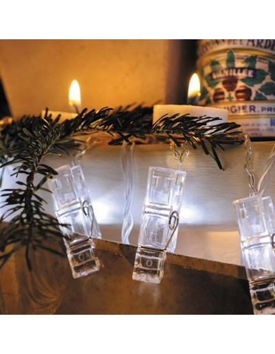 CLIP LIGHT GARLAND 10WHITE LED