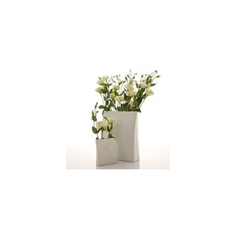 White oblique vase 24x 31cm