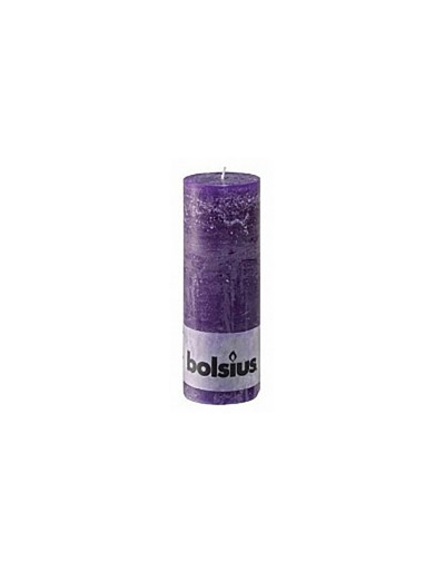 Rustic purple cylindrical candle