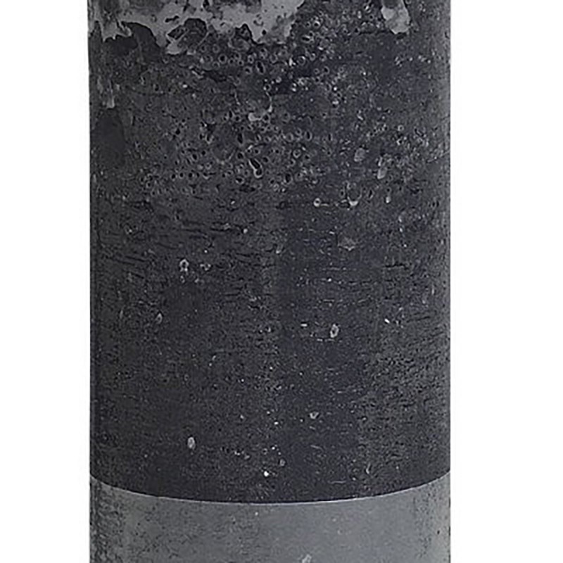 Rustic cylindrical anthracyte candle
