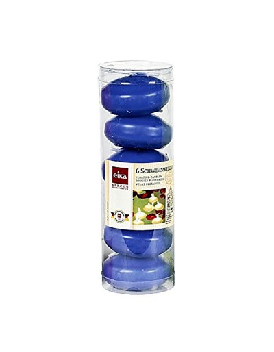 Velas flotantes azules 6 piezas