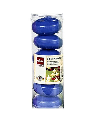 Candele galleggianti blu 6 pezzi