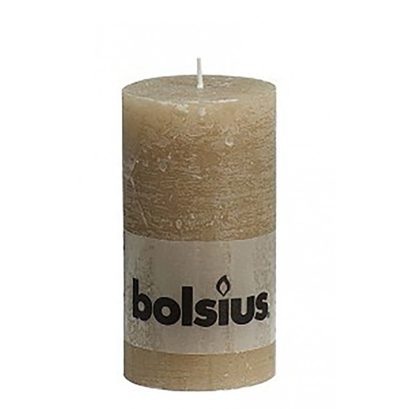 Rustic beige candle