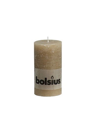 Bougie beige rustique