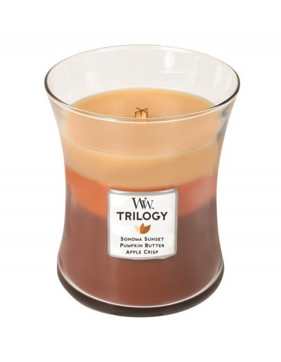 Woodwick trilogie médias confort d’automne