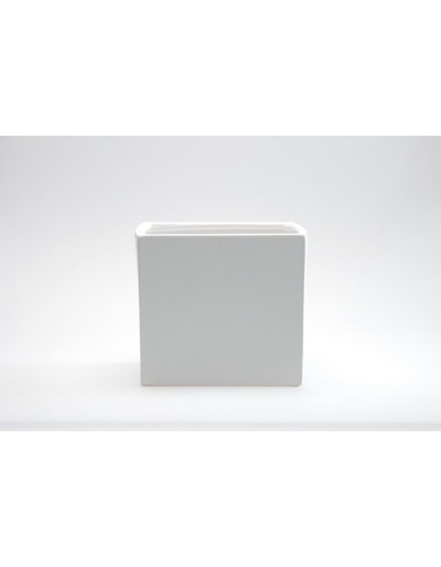 Jarrón cubo blanco mate 14cm D&M