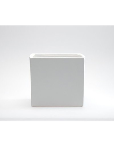 D&amp;M Matte white cube vase 14cm