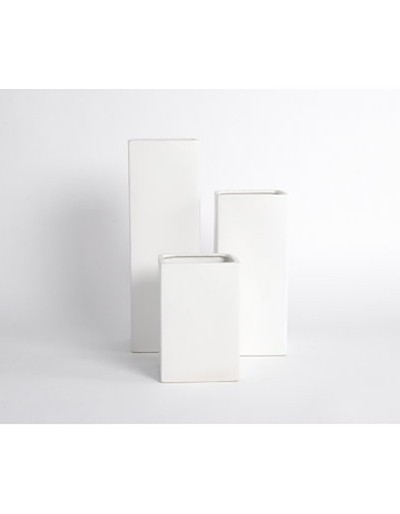 D&amp;M Vase H30 blanc mat A 30 cm