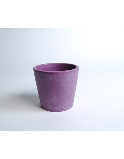 D&M Purple ceramic chap vase 17