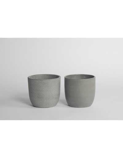 Vase en céramique gris micmac D-M 18cm