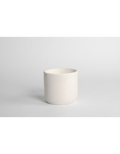 D&amp;M weiße Keramik afrikanische Vase 17cm