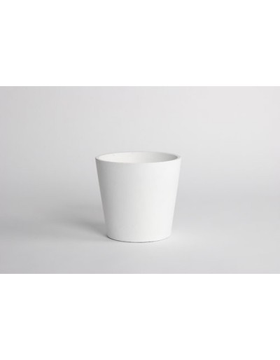 D&amp;M Vase white ceramic 14 cm