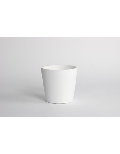 D&amp;M Jarrón cerámica blanca 14 cm