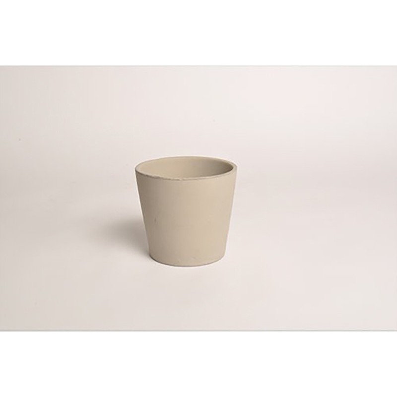 D&amp;M Vaso chap in ceramica taupe 14 cm
