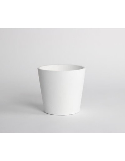 D&amp;M Jarrón cerámica blanca 23 cm