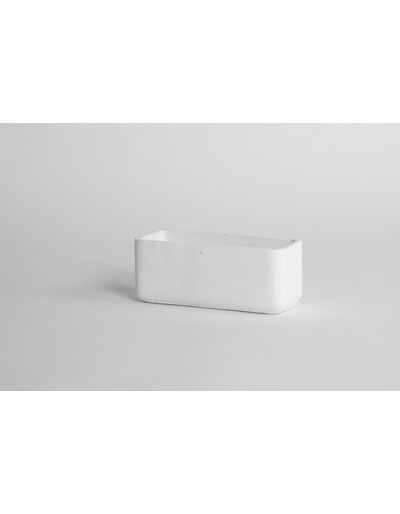 D&M Vase rectangulaire blanc 24cm