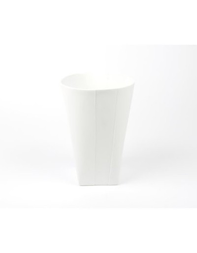 D&amp;M Vaso folded in ceramica alto bianco 14 cm