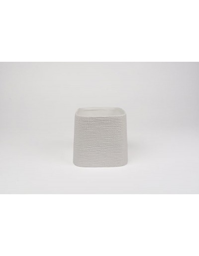 D&amp;M Vaso faddy in ceramica bianco 13 cm