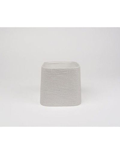 D&amp;M Vaso faddy in ceramica bianco 13 cm