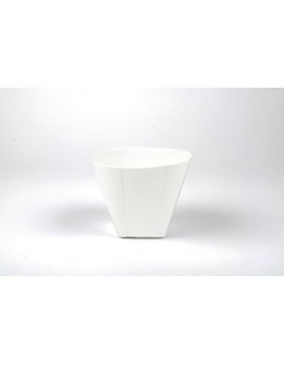 D&amp;M Vaso faddy rettangolare in ceramica bianco 20 cm