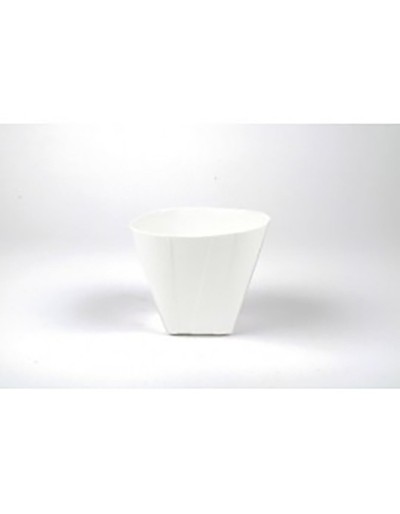 D&amp;M Vaso faddy cerâmica branca retangular 20 cm