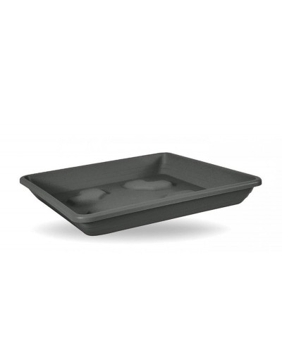 Sottovaso quadrato antracite 42 cm