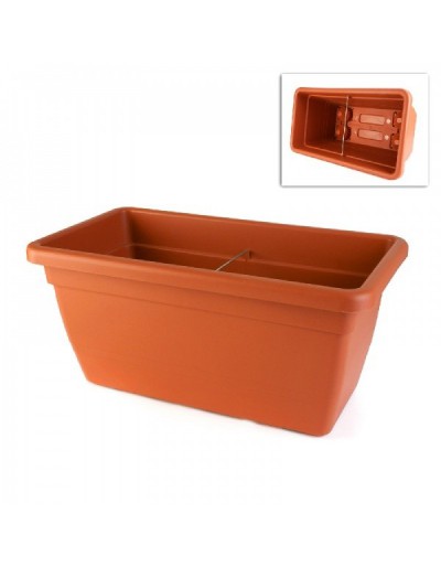 JARDINERA RECTANGULAR ANTHEA 60cm TERRACOTA