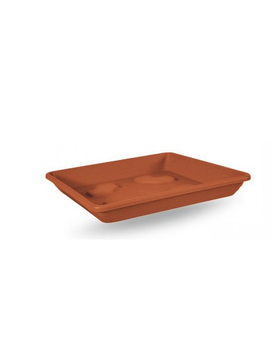 Quadratische runtervaso 42 cm TERRACOTTA