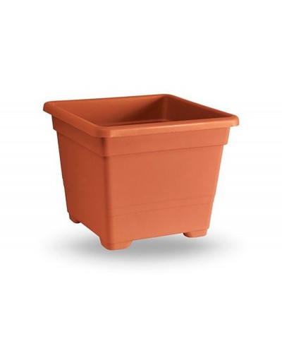 VASO QUADRADO DE 38 CM TERRACOTTA