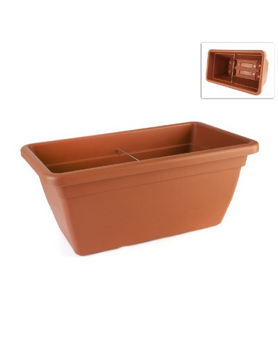 JARDINERA RECTANGULAR ANTHEA 80cm TERRACOTA