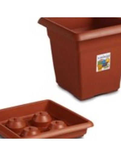 Sottofioriera quadra 39 cm terracotta