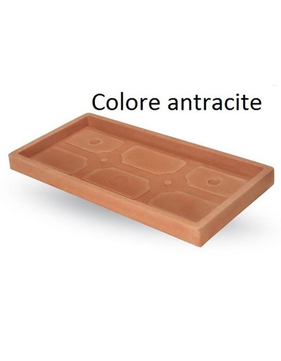 Sottovaso antracite in plastica 80x40