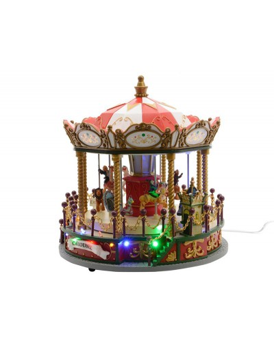 Zoo carousel with illuminated movements and music