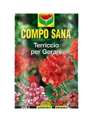 Compo healthy potting soil geraniums