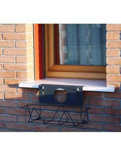 Cache-pot pour fenêtres 50cm anthracite, adaptabilité maximale aux appuis de fenêtre