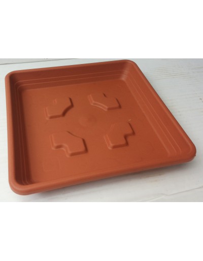 Sottovaso quadrato 25cm TERRACOTTA