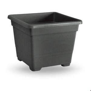 Square pot anthracite veca