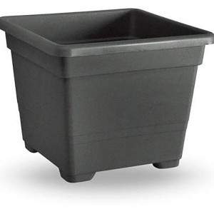 Square pot old anthracite