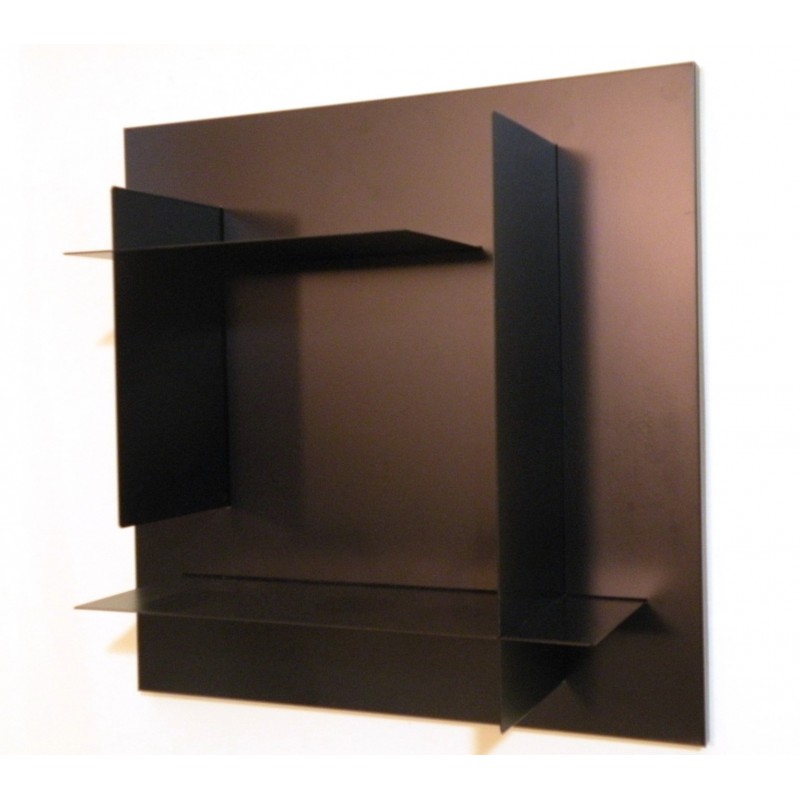 Modular bookshelf black with black shelves