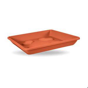 Square saucer 50cm TERRACOTTA