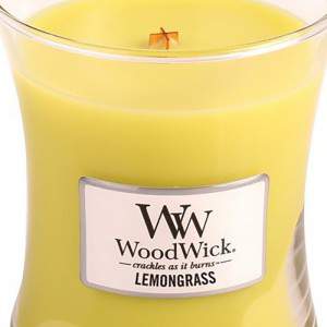 Woodwick Zitronengras mittlere Kerze