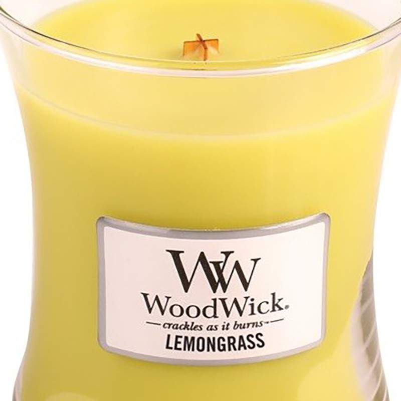 Woodwick lemongrass medium candle